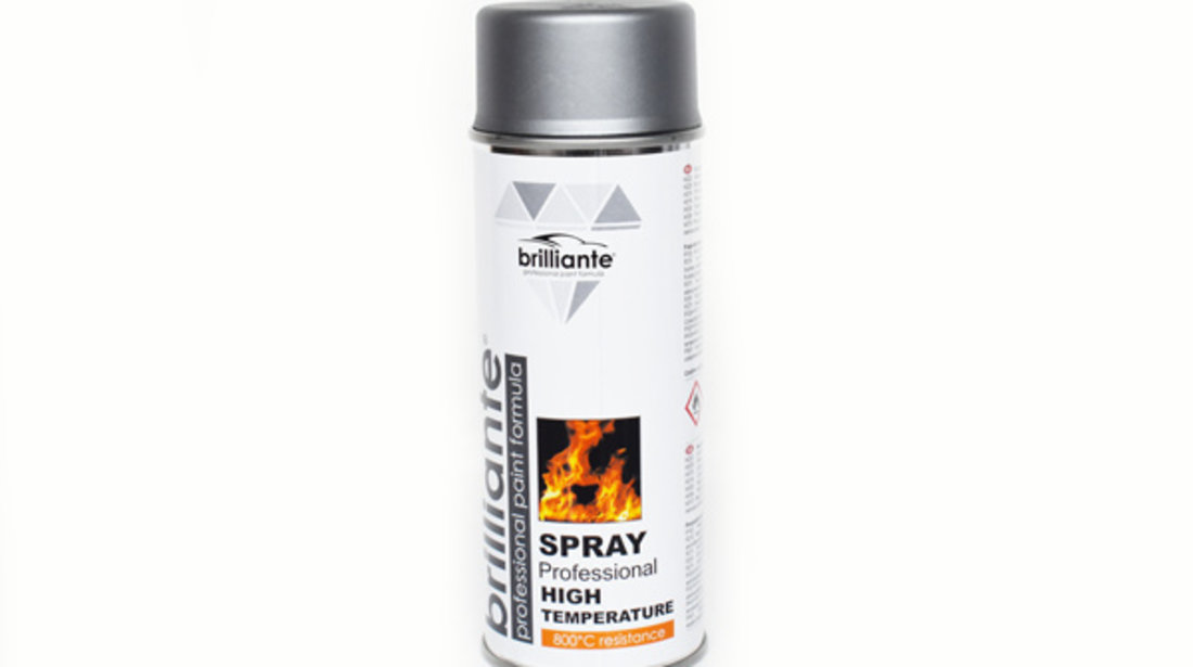 Vopsea Spray Temperaturi Inalte (argintiu) 400ml Brilliante 01453