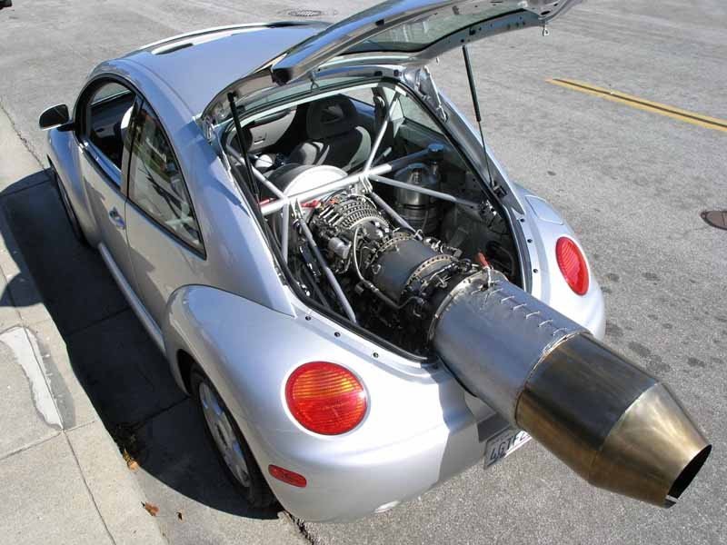 VW Beetle cu motor de avion