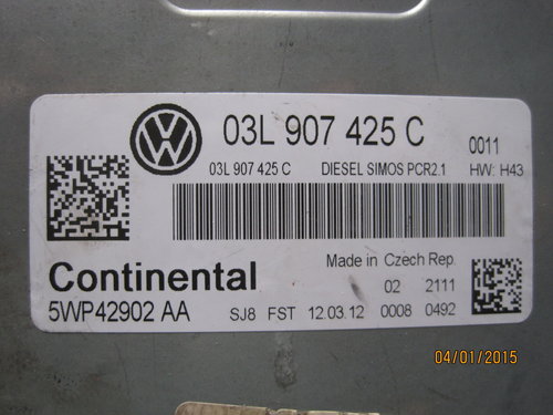 VW Golf 6, Engine control unit, ECU - 03L 907 425 C