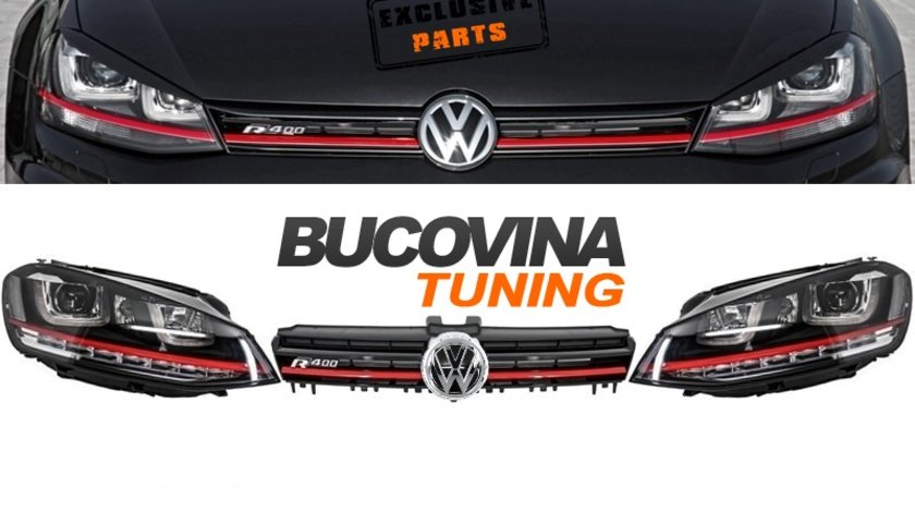 VW GOLF 7 FARURI LED SI GRILA GTI R20