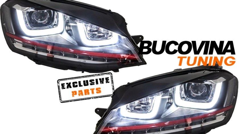 VW GOLF 7 GTI R20 FARURI LED + GRILA GTI R20