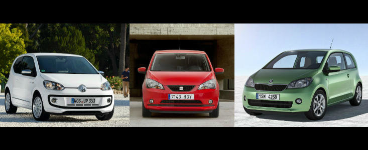 VW Up versus Seat Mii versus Skoda Citigo