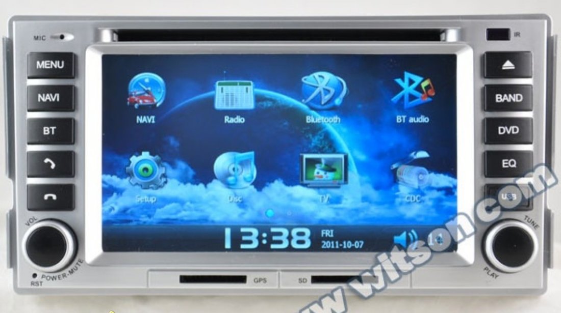 W2 D778Y Navigatie Witson Dedicata Hyundai Santa Fe GPS CARKIT IPOD TV