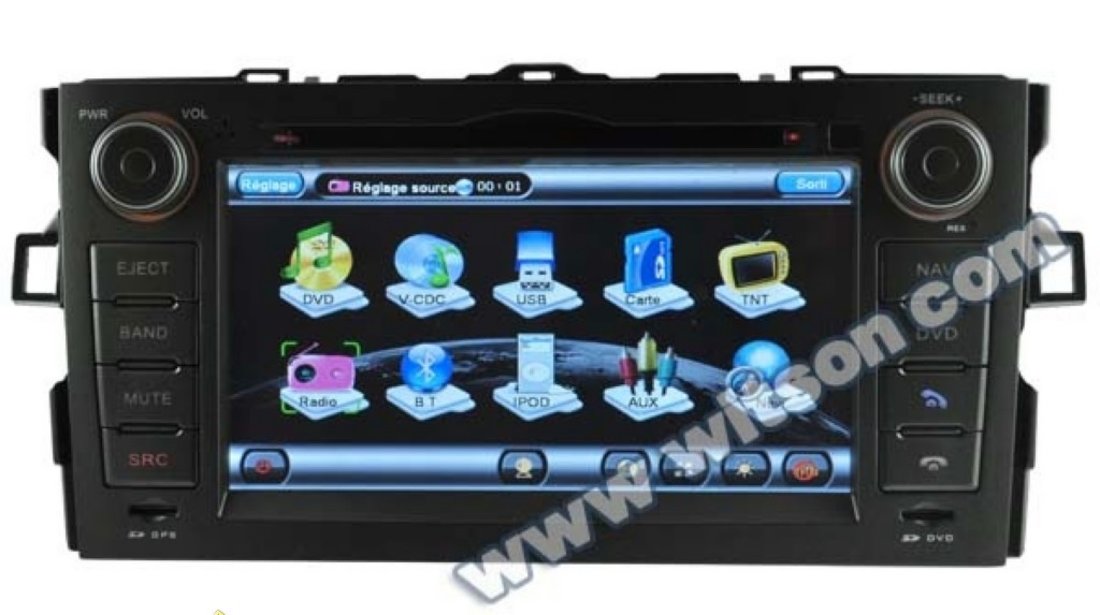 W2 D9105T Navigatie Witson Dedicata Toyota AURIS DVD GPS Auto CARKIT