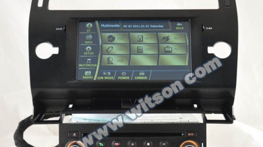 W2 D9954CI Navigatie Witson Dedicata CITROEN C4 DVD GPS Auto CARKIT