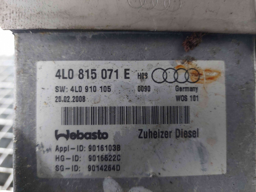 Webasto Audi Q7 (4LB) [ Fabr 2006-2014] 4L0815071E 3.0 TDI CASA 176KW / 240CP