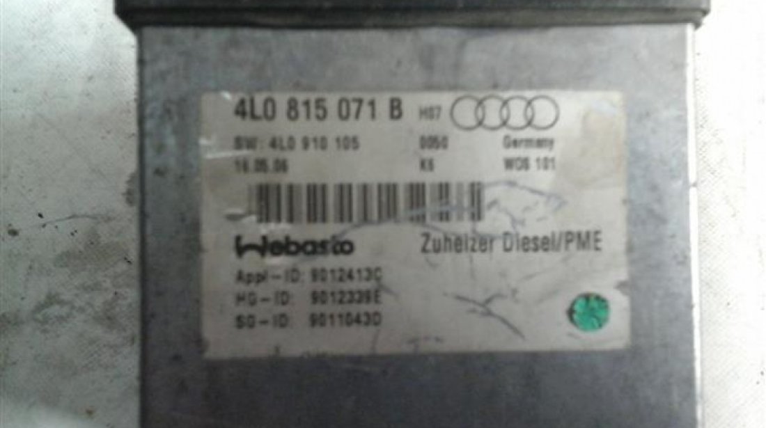 Webasto Audi Q7 An 2006 2007 2008 2009 2010 2011 2012 2013 2014 2015 2015 Diesel cod 4L0815071B