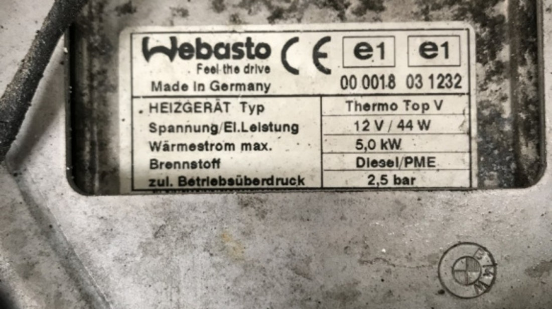 Webasto BMW F01 730d Steptronic, 245cp sedan 2011 (9241697)