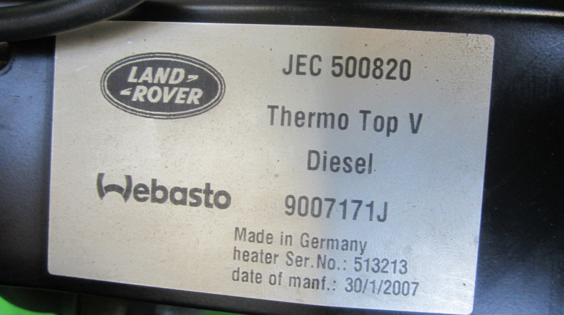 WEBASTO / SIROCOU COD JEC500820 RANGE ROVER SPORT 2.7 TDI V6 4x4 FAB. 2004 - 2013 ⭐⭐⭐⭐⭐
