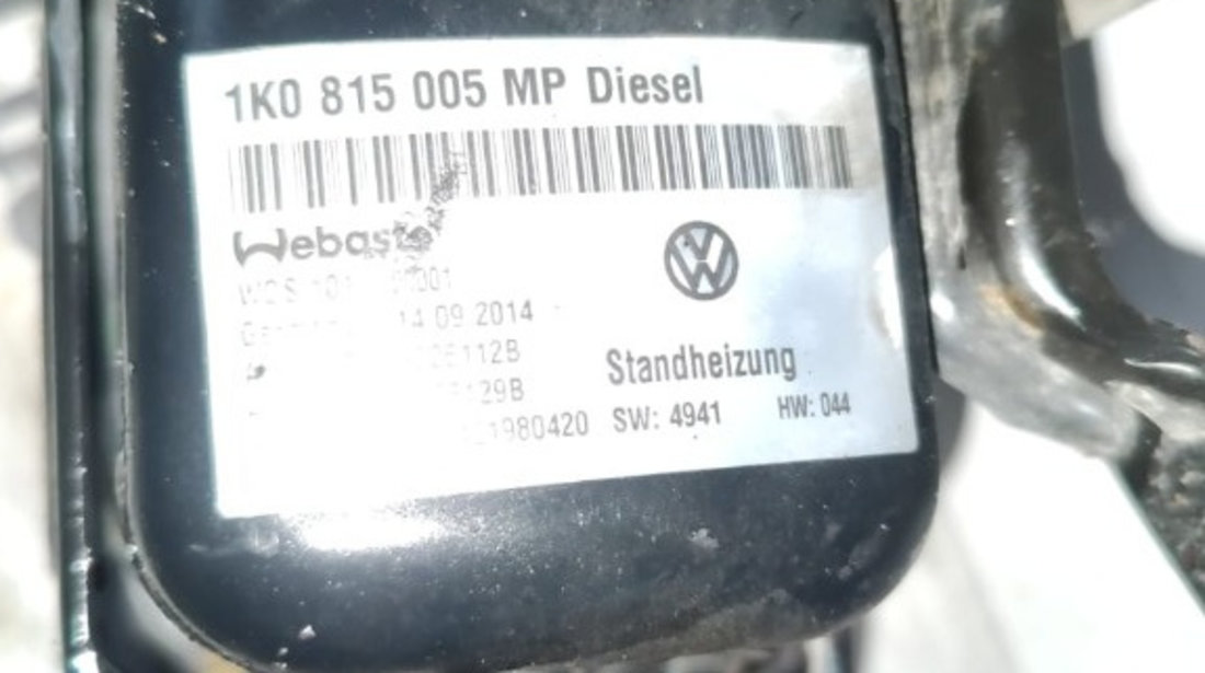 Webasto Vw Caddy 1.6 TDI 105 cp / 77 Kw , cod motor CAY , an 2014 cod 1K0815005MP