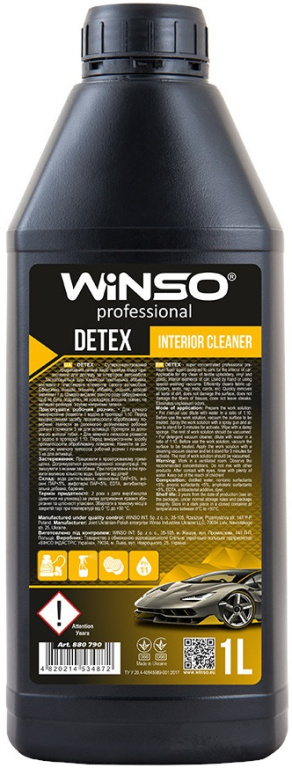 Winso Professional Detex Interior Cleaner Solutie Curatare Interior 1L 880790