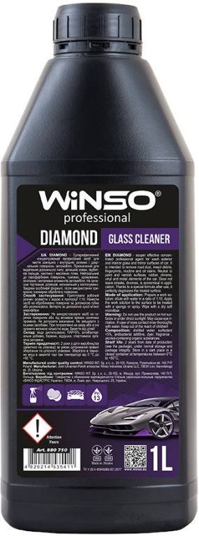 Winso Professional Diamond Glass Cleaner Solutie Curatare Geamuri 1L 880750