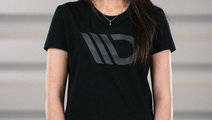 Womens Black T-shirt cu grey logo MA-TSHRT-BLK-WMN...