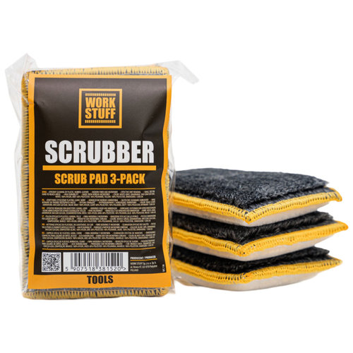 Work Stuff Scrubber Scrub Pad 3-Pack Set 3 Buc Burete Curatat Interior Auto Cu Doua Fete WS-136