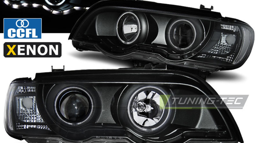 XENON Faruri ANGEL EYES BLACK compatibila BMW X5 E53 09.99-10.03