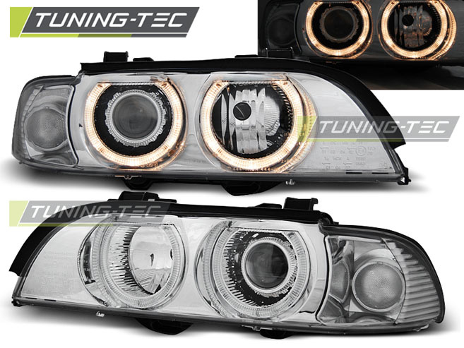 XENON Faruri ANGEL EYES Crom look compatibila BMW E39 09.95-06.03