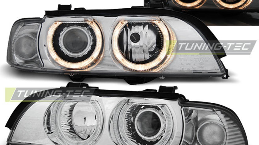 XENON Faruri ANGEL EYES Crom look compatibila BMW E39 09.95-06.03