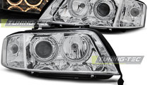 XENON Faruri ANGEL EYES Crom look compatibila AUDI...