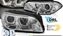 XENON Faruri ANGEL EYES LED DRL Crom look SEQ comp...