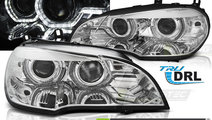 XENON Faruri ANGEL EYES LED DRL Crom look compatib...