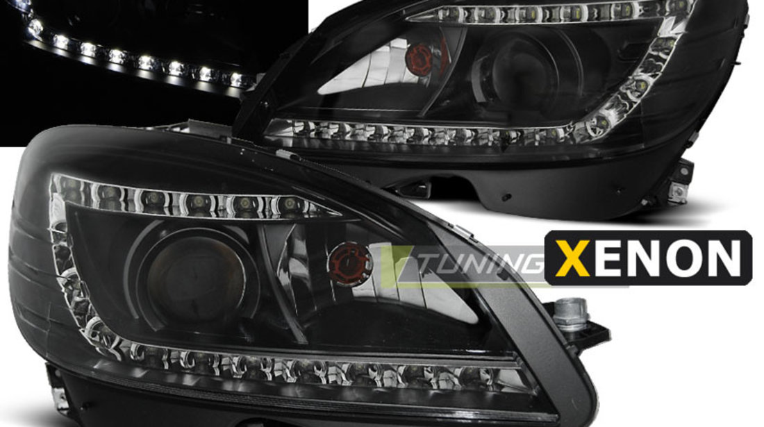 XENON Faruri DAYLIGHT BLACK compatibila MERCEDES W204 07-10