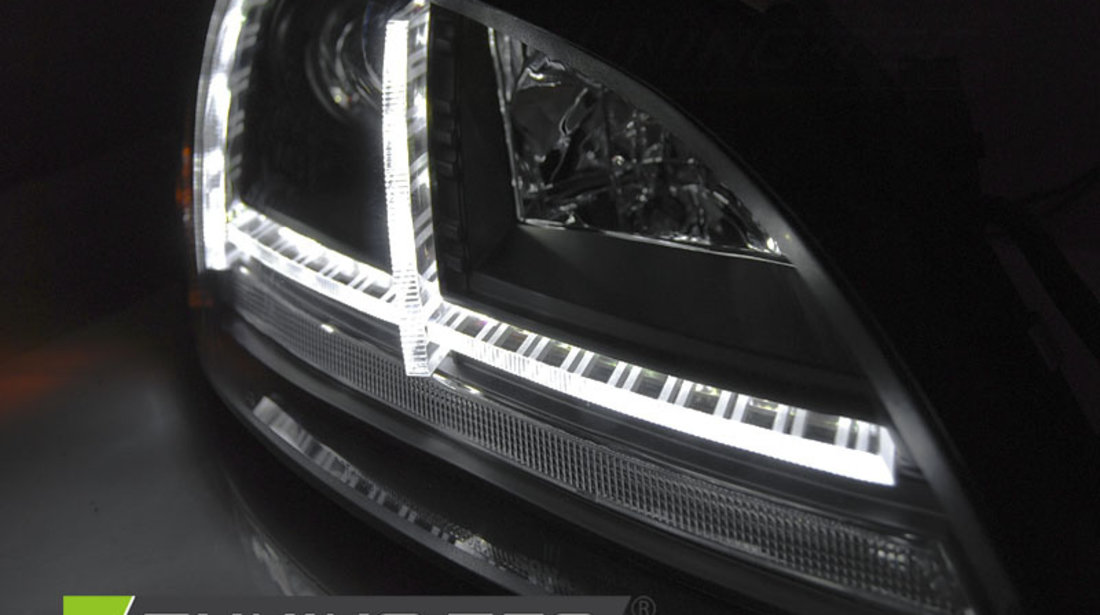 XENON Faruri LED DRL BLACK SEQ compatibila AUDI TT 06-10 8J