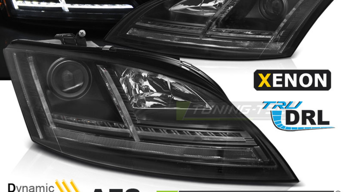 XENON Faruri LED DRL BLACK SEQ compatibila AUDI TT 06-10 8J with AFS