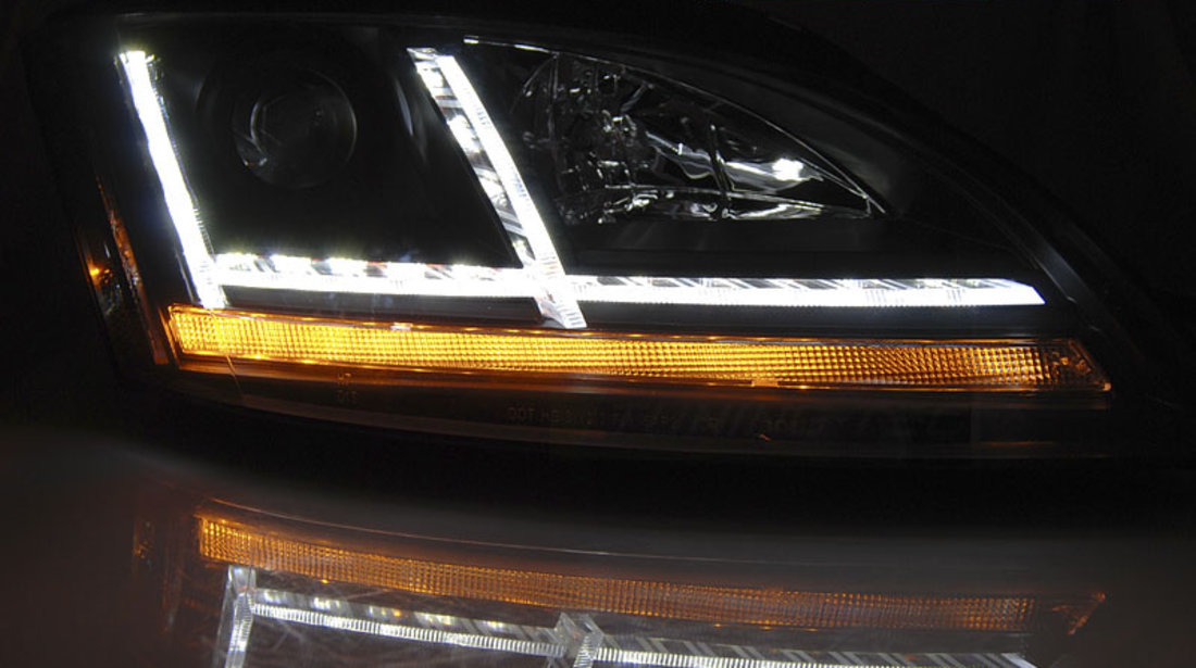 XENON Faruri LED DRL BLACK SEQ compatibila AUDI TT 06-10 8J