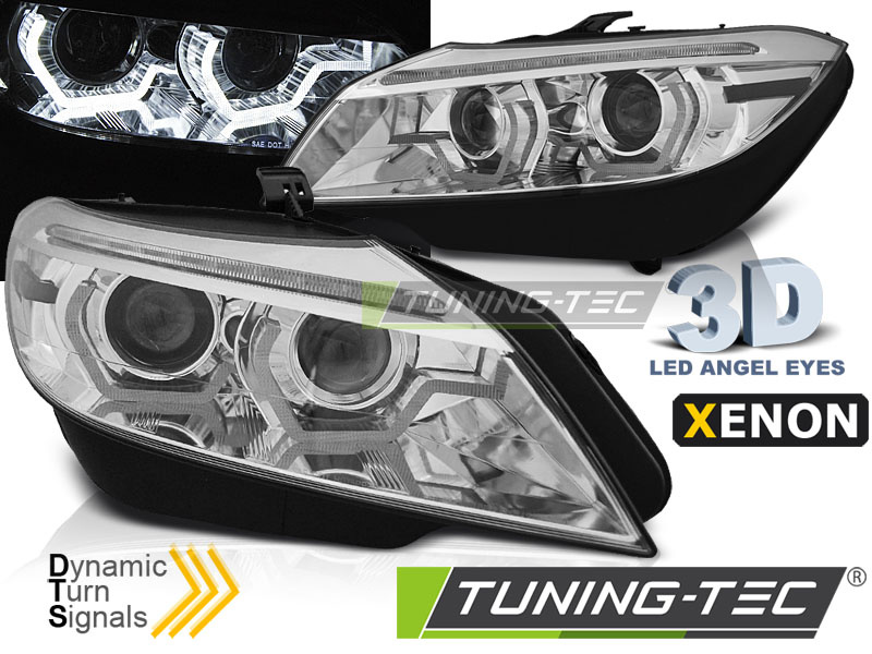 XENON Faruri LED DRL Crom look AFS SEQ compatibila BMW Z4 E89 09-13