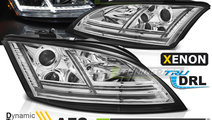 XENON Faruri LED DRL Crom look SEQ compatibila AUD...