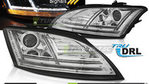 XENON Faruri LED DRL Crom look SEQ compatibila AUD...