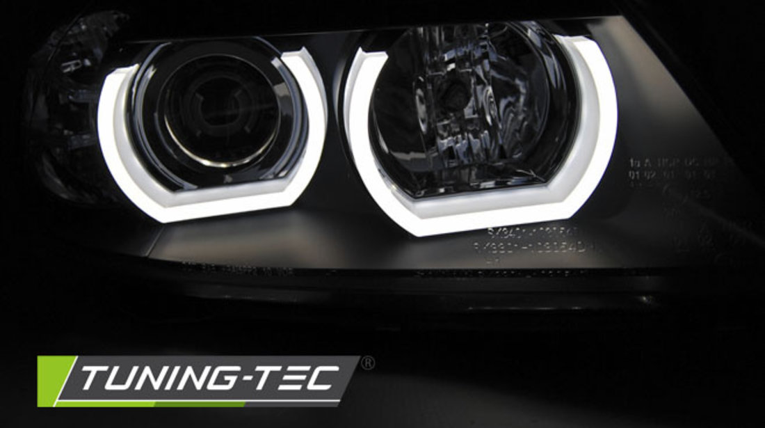 XENON Faruri U-LED LIGHT 3D BLACK compatibila BMW E90/E91 03.05-08.08