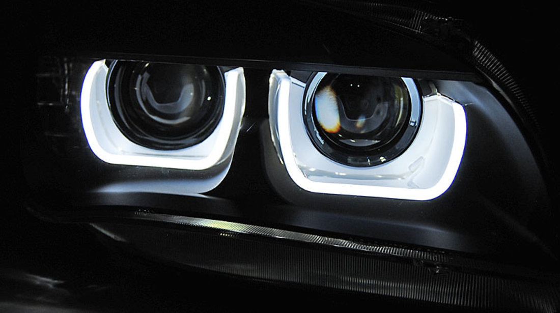XENON Faruri U-LED LIGHT BLACK compatibila BMW X1 E84 08.12-01.14
