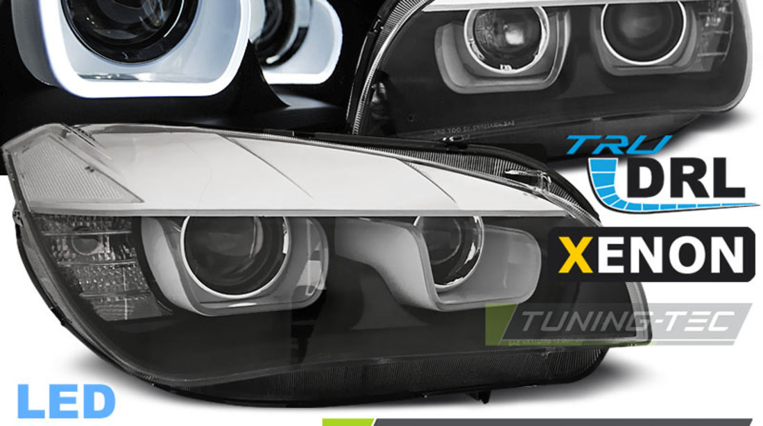 XENON Faruri U-LED LIGHT BLACK compatibila BMW X1 E84 08.12-01.14