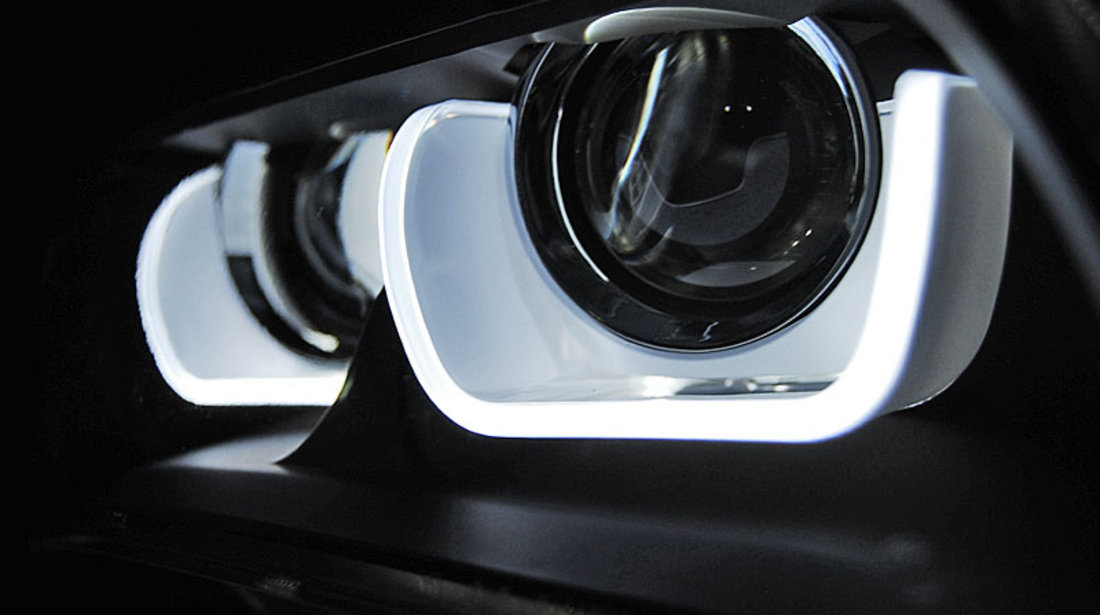 XENON Faruri U-LED LIGHT BLACK compatibila BMW X1 E84 08.12-01.14
