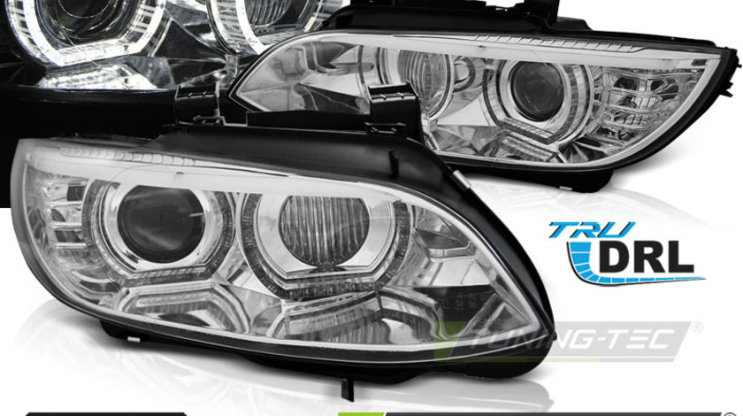 XEONON Faruri ANGEL EYES LED Crom look AFS compatibila BMW E92/E93 06-10