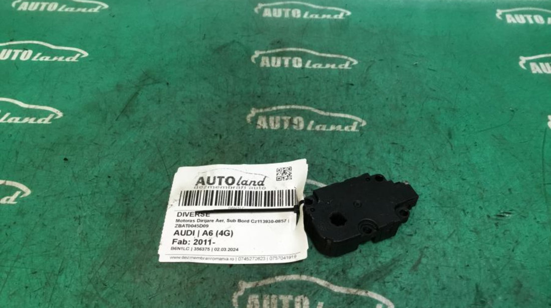 Zbat0045d09 Motoras Dirijare Aer, Sub Bord Cz113930-0857 Audi A6 4G 2011